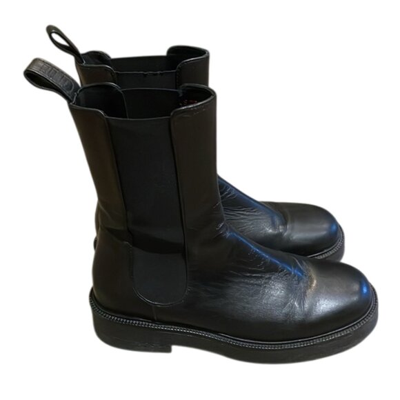 STAUD Palomino Black Leather Chelsea Boots Womens Size EU 38 US 8